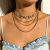 N7553 European and American Punk Hip Hop Style Chain Necklace Necklace Fashion Exaggerated Multi-Layer Chain Necklace