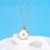 Lucky Four-Leaf Clover Diamond Necklace Female Titanium Steel Rose Gold Clavicle Chain Reversible Agate Pendant Girlfriend Gift