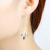 Lily Silver Plated Ear Hook Simple Elegant Lotus Hanging Earrings Long Elegance Retro Orchid Trendy Earrings