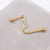 Eardrops Partysu Temperamental Pendant Electroplated Gold Eardrop Length Ear Rod Barbell Ear Clip Piercing Jewelry