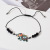 Sources European and American Alloy Oil String Color Crystal Beads Bracelet Hand-Woven Card Bracelet Female Wholesale