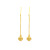 and Korean Four-Leaf Ear String Earrings Wholesale Pure Copper Gold-Plated Fresh Clover Ear Wire Supply for Women