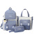 New Backpack Leisure Sports Backpack Three-Piece Schoolbag Travelling Bag Bag Fashion Hand Bag Women Bag Syorage Box 