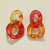 Simple Design Acrylic Personality Glossy Jelly Color Chain Earrings Retro Trendy Autumn/Winter Earrings Women