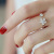 S925 Sterling Silver Open Flower Ring Female Korean Style Lady Diamond Sterling Silver Ring Factory Direct Sales