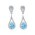 Korean Fashion Pear-Shaped Yellow Diamond Earrings Jewelry TikTok Supply Long Eardrop Jewelry Generation Delivery