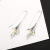 Lily Silver Plated Ear Hook Simple Elegant Lotus Hanging Earrings Long Elegance Retro Orchid Trendy Earrings