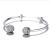 S925 Sterling Silver Fixed Beads Open Bracelet Silver Bracelet DIY Ornament Fashion Mickey Silver Bracelet Bracelet