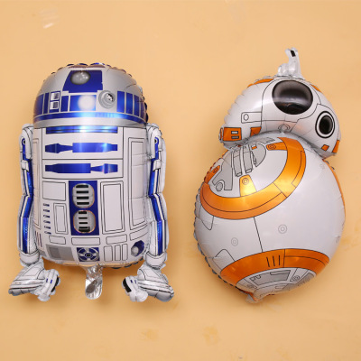 Wholesale New Bb8 Star Wars Robot Aluminum Film Balloon Child Robot Modeling Aluminum Foil Toy Balloon