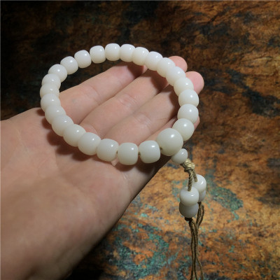 Bodhi Root Bracelet Bodhi Root Single Circle Old Barrel Beads 10 * 9mm Women's Elastic Crafts Live Broadcast with Goods
