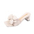 Summer New Fairy Style Slippers Women's Outer Wear Thick Heel Bowknot Sandals One-Line Seaside Beach Sandals