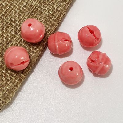 Empress Pink Bell 10mm Personalized DIY Pendant Clothing Accessories Shell Powder Embossed Craft Ornament Accessories