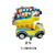 New Cartoon Vehicle Car Aluminum Balloon Happy Birthday Venue Decoration Balloon Children's Party Balloon