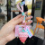 Internet Celebrity Same Style Creative Weaving Fruit Blossom Resin Carrying Strap Keychain Pink Girl's Backpack Small Pendant Wholesale