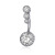 Europe and America Cross Border Supply Sexy Minimalist Copper Zircon Belly Ring Person-Time Puncture Navel Stud One