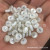 Freshwater Shell 8mm Double-Sided Bronzing Printed Silver Element Series Bracelet Necklace DIY Semi-Finished Shell Beads Accessories