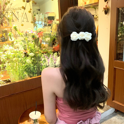 Flower Fairy Barrettes Female Back Head Grip 2022 New Shark Clip Hair Claw Hair Accessories Headdress Clip Hairpin