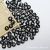 Black Micro Glass Bead Bronzing Printed Digital 8mm Bracelet Necklace DIY Semi-Finished Glass Scattered Beads Factory Wholesale