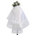 In Stock Wholesale New Double Rounds Hair Comb Bridal Veil Korean Style Short Exquisite Lace Applique Wedding Veil
