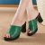 Soft Leather Sandals for Women Summer New Chunky Heel All-Matching High Heel Non-Slip Slippers for Women