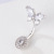 Ins Diamond-Embedded Butterfly Bottom round Zircon Navel Ring Navel Stud Belly Buckle Human Body Piercing Accessories
