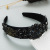 Retro Elegant Baroque Crystal Flowers Headband Exaggerated Wide-Brimmed Three-Dimensional Hair Accessories for Women