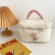 Cross-Border Amazon Ins Tulip Cosmetic Bag Corduroy Large Capacity Wash Bag Portable Cosmetic Storage Bag