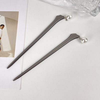 Acetic Acid Hairpin Headdress for Han Chinese Clothing Pearl Tassel Buyao Hairpin Simple Modern Daily Hairpin