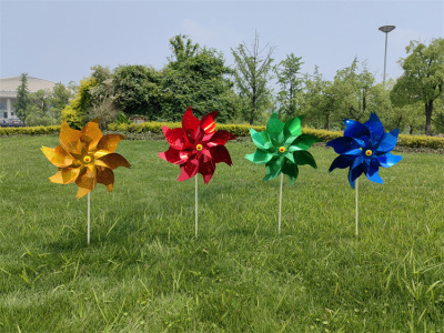 New Octagonal Sequin Windmill Children's Hand-Held Pinwheel Toy Little Windmill Factory Direct Sales