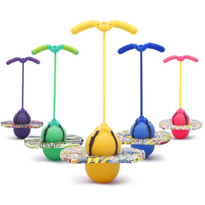 Cross-Border Toys With Handle Jumping Ball Children 'S Bouncing Ball Doll Pinch Pedal Bouncing Ball Outdoor Toys