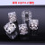 Dreadlocks Hair Extension Buckle Hair Extension Ring Metal Hollow Hair Ring Hair Buckle Heart Shape with Diamond