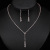 Accessories Simple Rhinestone Crystal Gang Drill Neckband Necklace Bracelet Three-Piece Set Bridal Accessories N5696