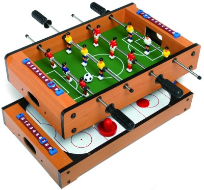 2 In 1 Table Sports Football & Air Hockey Game Set