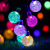 Cross-Border Led Solar Bubble Ball Lighting Chain Crystal Ball Hanging Light Outdoor Courtyard Decoration String Holiday Colored Lights