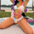 Sexy See-through Rainbow Net Hollow Beach Fishnet Outer Wear Sexy Suit