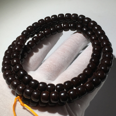 Black Gold Coconut Pedicle Beads 108 Bracelets Barrel Beads Coconut Pedicle Emperor Emperor Handmade Primary Color