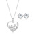 Love Swan Pendant Set Temperament Clavicle Chain Pendant Stainless Steel Peach Heart Clavicle Chain Jewelry Set