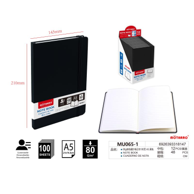 Motarro Monochrome Hardcopy Notebook Writing Book