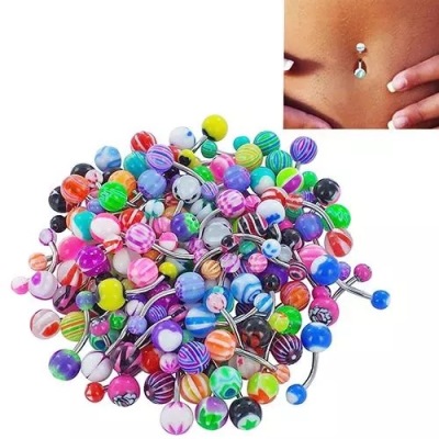 Border Acrylic Belly Umbilical Ring Mixed Color Umbilical Ring Navel Stud Human Body Piercing Accessories AliExpress