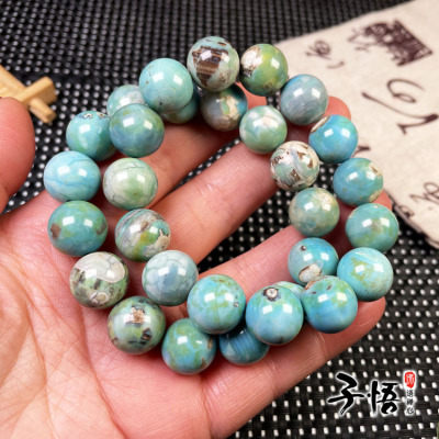 Outer Mongolia Material Turquoise Bracelet Fashion Tang Sancai Raw Ore High Porcelain Blue Bracelets for Men and Women