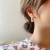 Sterling Silver Needle Shell Flower Fairy C- Shaped Earrings Korean Simple Commute All-Match Design Fashion Earrings Fashion