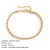 New Fashion Gold Plated Stainless Steel Anklets Personalized Twist Anklet Foot Ornaments Cross-Border Sold Jewelry