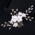 Headdress White Flower Handmade Pearl Twisted Beads Hair Comb Pin Hair Clasp Hair Accessories Cross-Border Explosion