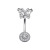 New Arrival Upper Butterfly Lower Round Zircon Navel Ring Navel Stud Human Body Piercing Accessories Online Wholesale