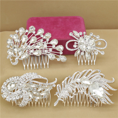 Accessories Rambo Ornament Wedding Accessories Rhinestone Tuck Comb Alloy Wedding Hair Accessories Factory Wholesale