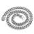 round Grinding Cuban Link Chain Zircon Double-Sided Drill Buckle Polished Men's Titanium Steel Necklace Bracelet