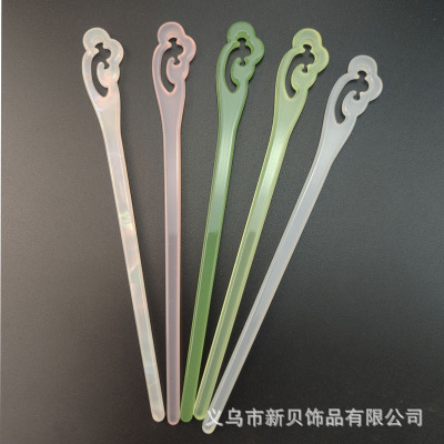 Coming, This Is Too Fairy ~ Shanhe Ling Same Style Xiangyun Ruyi Hairpin Acetic Acid Accessories Material Wholesale