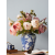 mic Vase Blue And White Hand Drawn Living Room Decoration Restaurant Decorations Artificial Flower Vase Aquatic Flowers