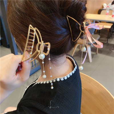 Prefer Simple and Exquisite ~ Clip Headdress Hairpin Back Head Grip Pendant Graceful Online Influencer 2021new Female