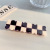 Black and White Chessboard Plaid Barrettes Female Bangs Elegant Seamless Hairpin Korean Style Barrettes Hair Accessories